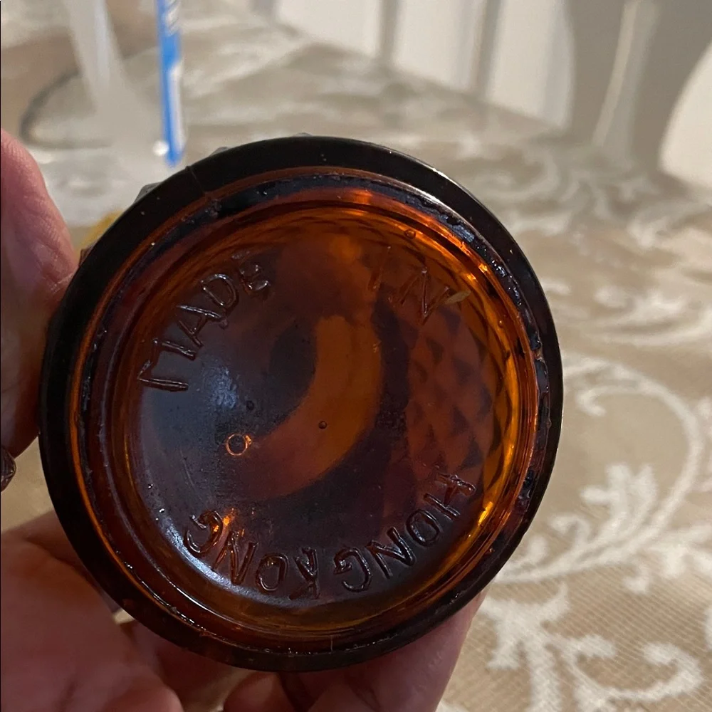 Amber Glass Oil Lamp